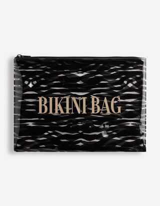 Bikini Tasche - Zebramuster - schwarz