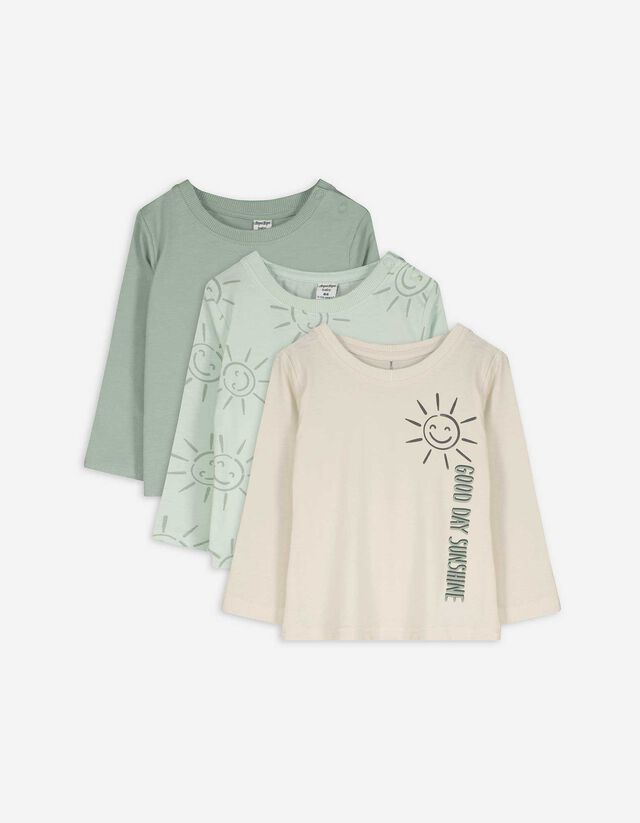 Langarmshirt - 3er-Pack