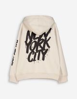 Felpa con cappuccio - Stampa sul retro - beige