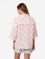 Bluse - Dreiviertel&auml;rmel - Rosa