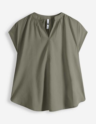 Halenkov&eacute; tričko - Jednobarevn&eacute; - zelena