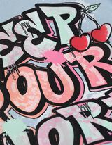 Langarmshirt - Print - hellblau