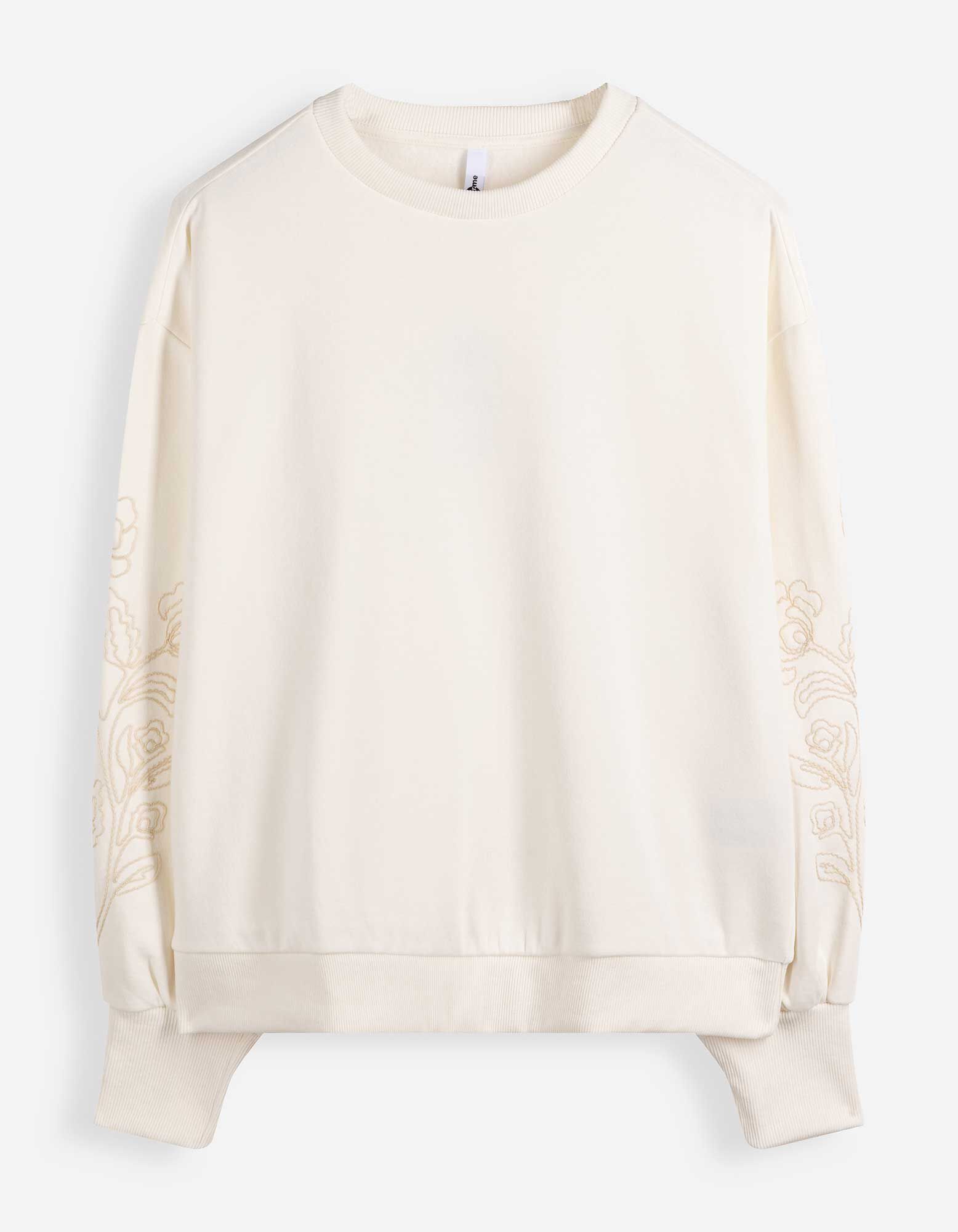 Sweatshirt - Ballon&auml;rmel - Off-White