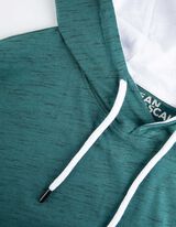 Marškinėliai ilgomis rankovėmis - Gobtuvas su įvertu raišteliu - tamsiai zalias