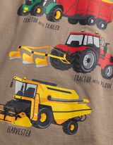 Langarmshirt - Frontprint - Taupe