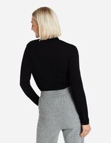 Marškinėliai ilgomis rankovėmis - LENZING™ ECOVERO™ - juodas