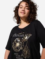 Majica kratkih rukava - Print - crno