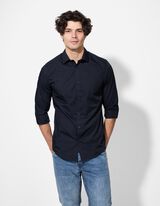 Hemd - bügelleicht - dunkelblau