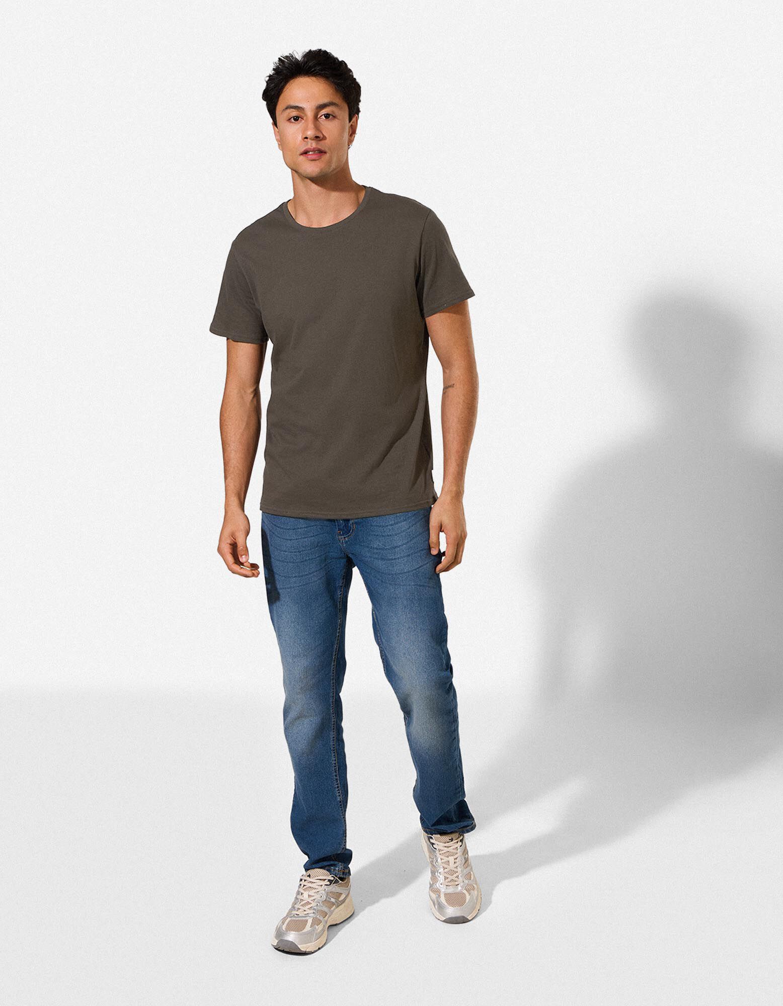 T-shirt - Unicolore - khaki