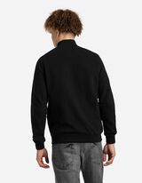 Sweatvest - Label - zwart