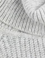 sukienka dzianinowa - metaliczne detale - jasny szary