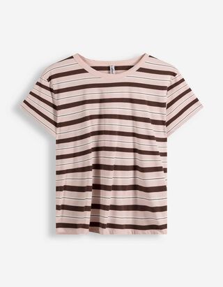 T-Shirt - Streifen - rosa