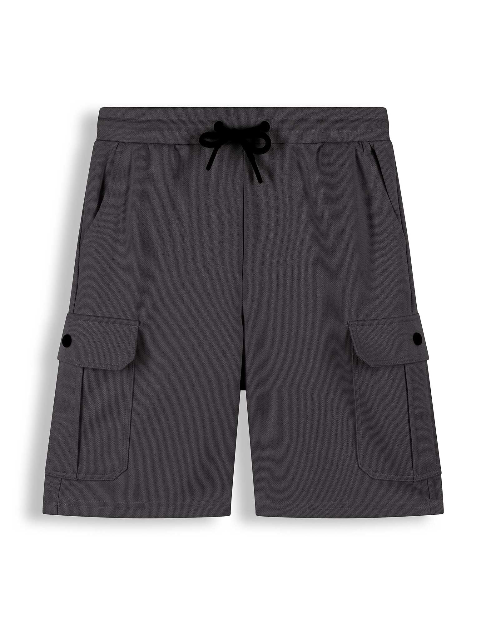 Cargo &scaron;ortky - Piqu&eacute; - tmave seda