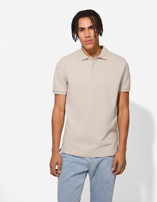 Poloshirt - Effen - beige