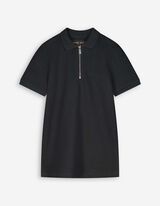 Tricou polo - Fermoar - Gri inchis