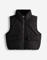 Weste - Aufgesetze Taschen - schwarz