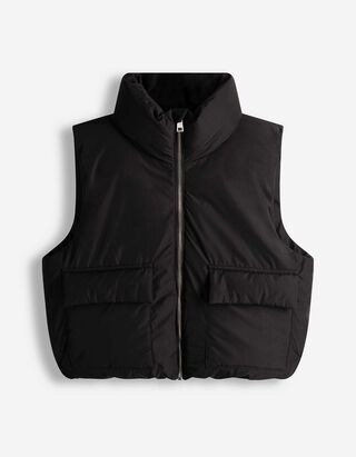 Weste - Aufgesetze Taschen - schwarz