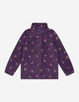 Pullover in pile - Stampa allover - rosso scuro