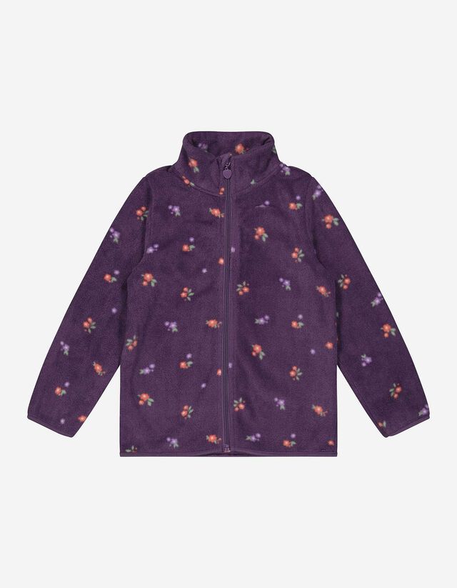 Pullover in pile - Stampa allover - rosso scuro