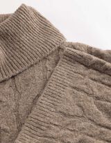 Pullover - Zopfstrick - Beige