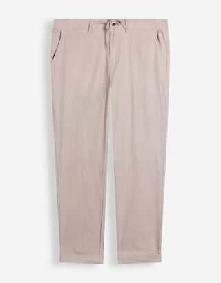 Chinohose - Tunnelzug am Saum - Beige