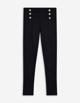 Leggings - Viskose-Mix - schwarz