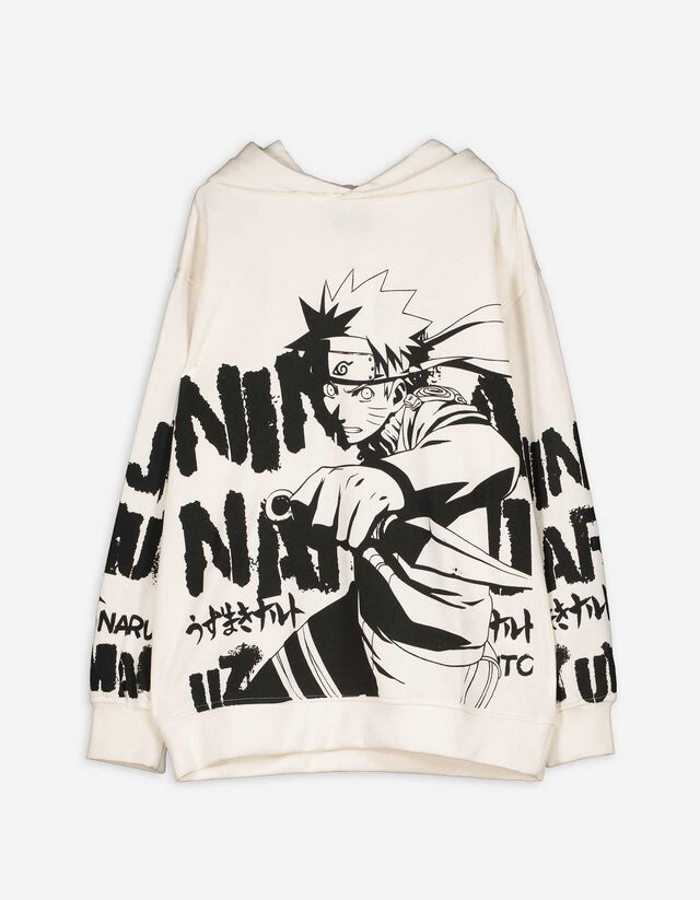 Felpa con cappuccio - Naruto - bianco