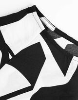 Bluză cu m&acirc;necă scurtă - Relax Fit - Negru