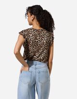 Top - Luipaardprint - Beige