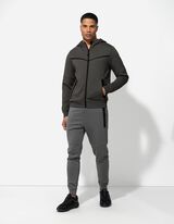 Tepláková bunda - Kapucňa - seda