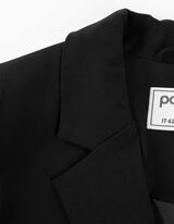 Długa kamizelka - z domieszką wiskozy - czarny