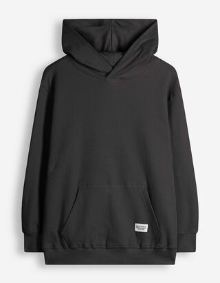 Sweatshirt - Waffelstruktur - Dunkelgrau
