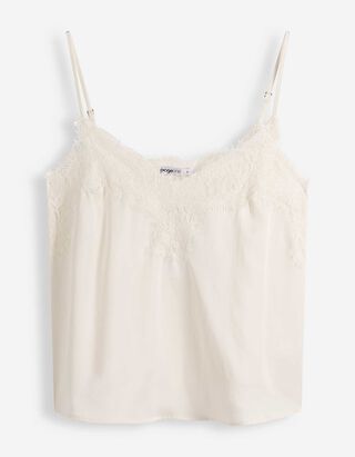 Top - einfarbig - wei&szlig;