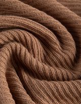 Pleteni pulover - Prerezani rukavi - svetlobraon