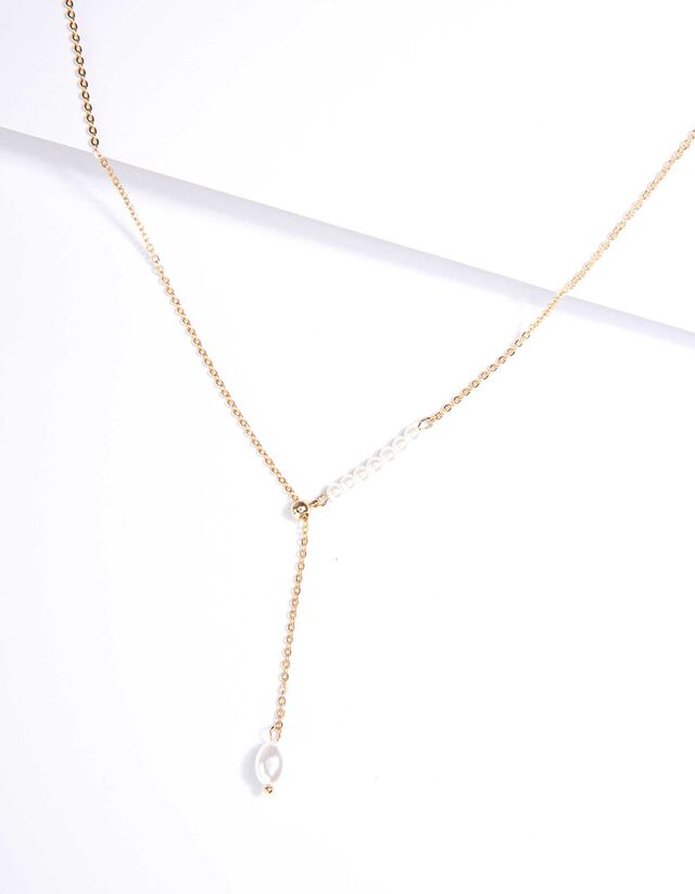 Collana - Perle decorative - oro