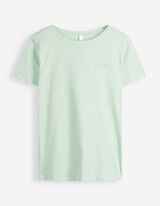 T-shirt - Borduursels - Lichtgroen