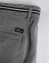 Kratke hlače - Lanena me&scaron;anica - zelena