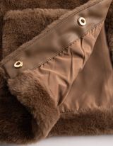 Jacke - Pl&uuml;sch - Braun