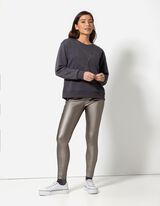 Pantaloni - Piele sintetică - Auriu