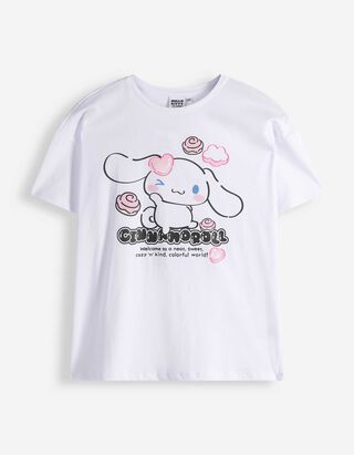 Tričko - Cinnamoroll - b&iacute;l&aacute;