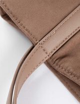 Tasche - Lederoptik - hellgrau