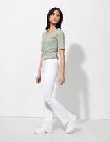 Hose - Bundfalte - wei&szlig;