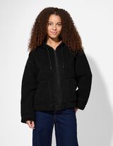 Sweatvest - Teddy - zwart