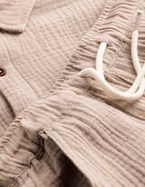 Ing &eacute;s r&ouml;vidnadr&aacute;g szett - Muszlin - b&eacute;zs