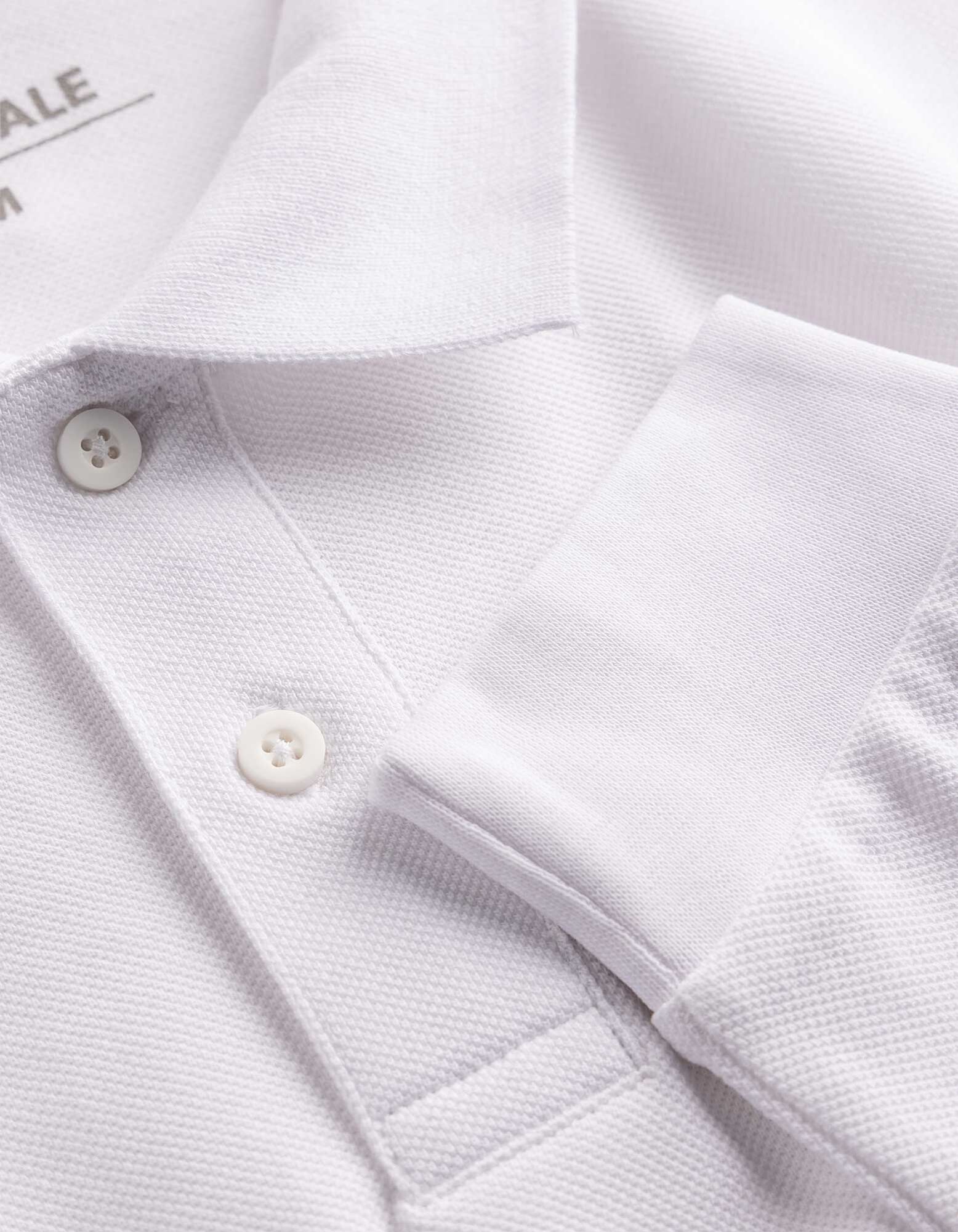 Longsleeve - Polo kraag - wit