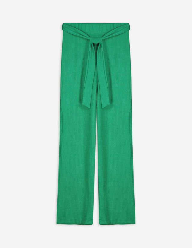 Broek - Strikceintuur - groen