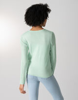 Cardigan - Coupe Slim Fit - Vert clair