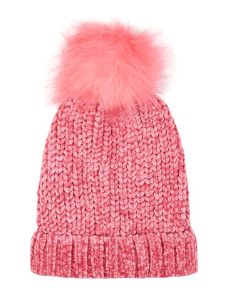 M&auml;dchen Pudelm&uuml;tze aus Chenille