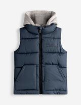 Steppweste - Abnehmbare Kapuze - dunkelblau