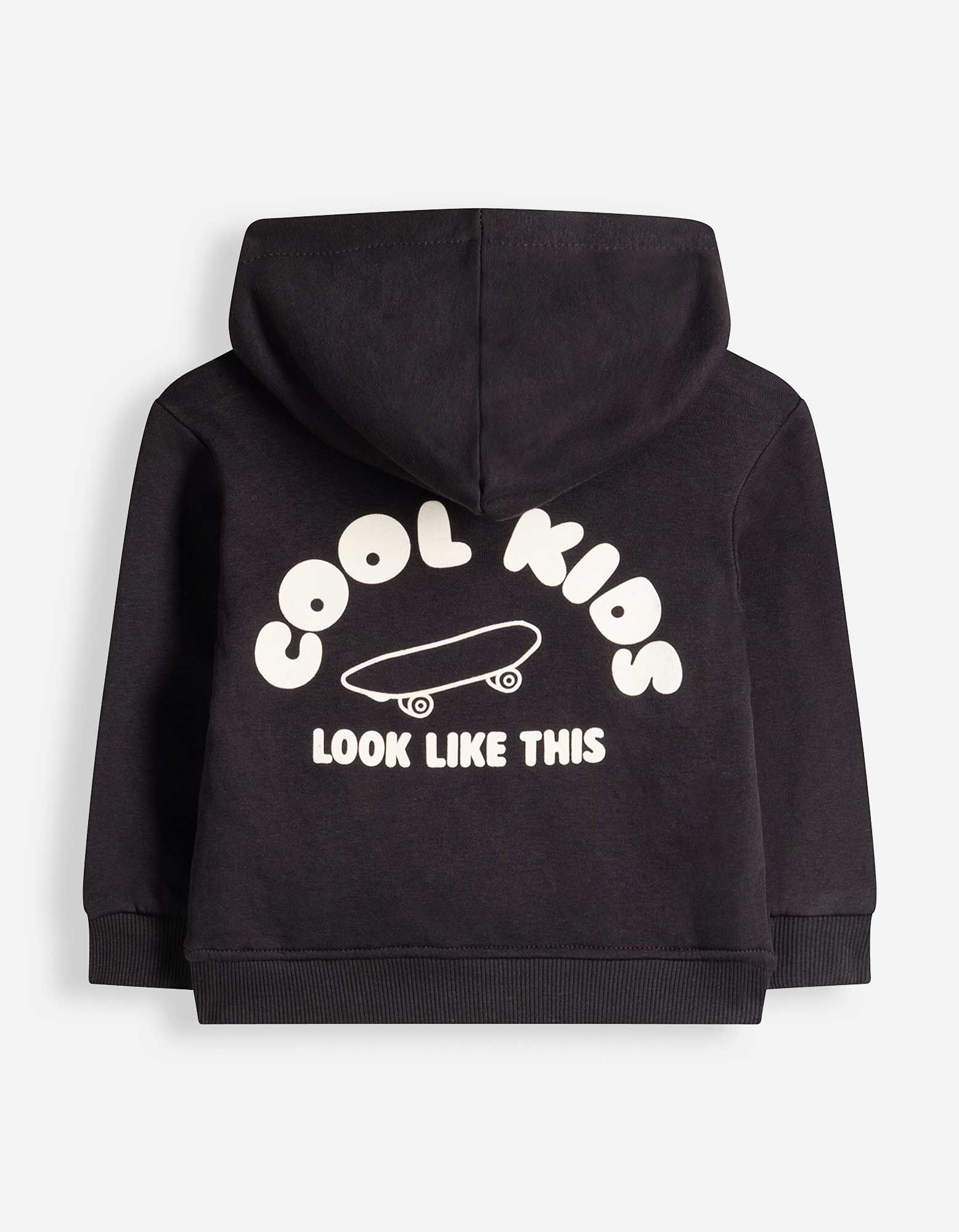 Hoodie - Print op rug - Donkergrijs